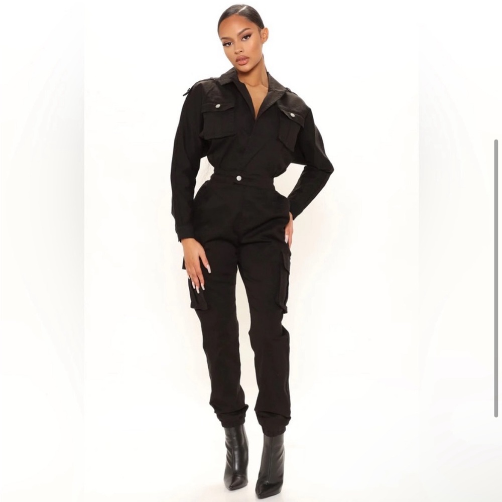 Fashion Nova Cargo Jumpsuit
